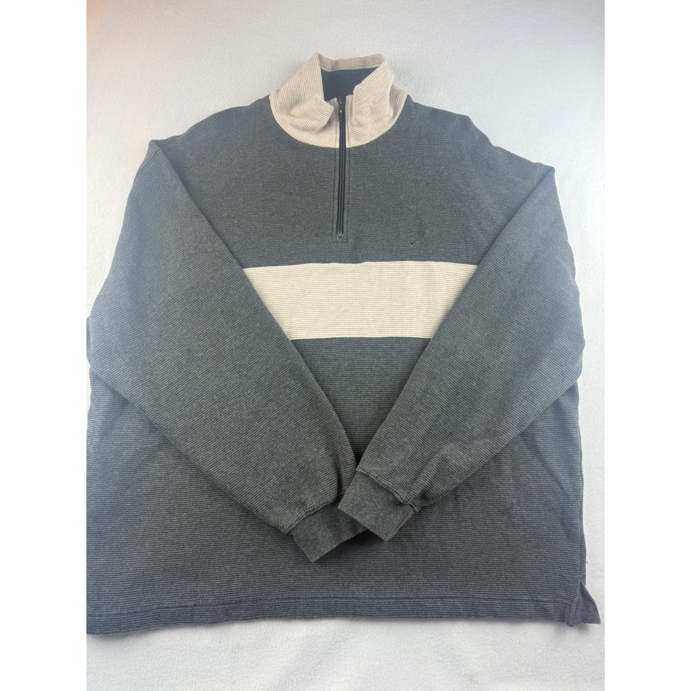 Callaway Golf Collection Mens Quarter Zip Pullover Sweater 100% Cotton XXL
